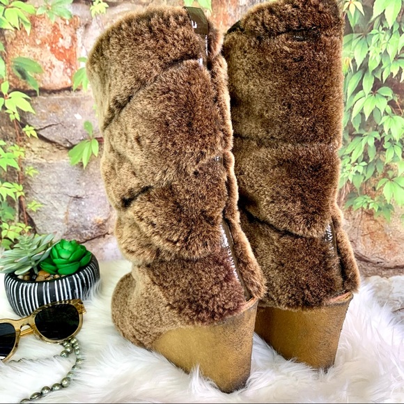 TORY BURCH Cocoa Brown Kiki Shearling Sherpa Boots, 9M - Picture 9 of 13